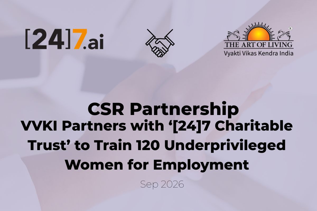 VVKI Partners with '[24]7 Charitable Trust' to Train 120 Underprivileged Women for Employment
